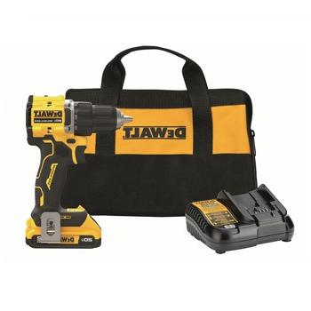 钻| Dewalt DCD794D1 20V MAX原子紧凑型系列无刷锂离子1/2英寸. 无绳钻机驱动套件(2 Ah)